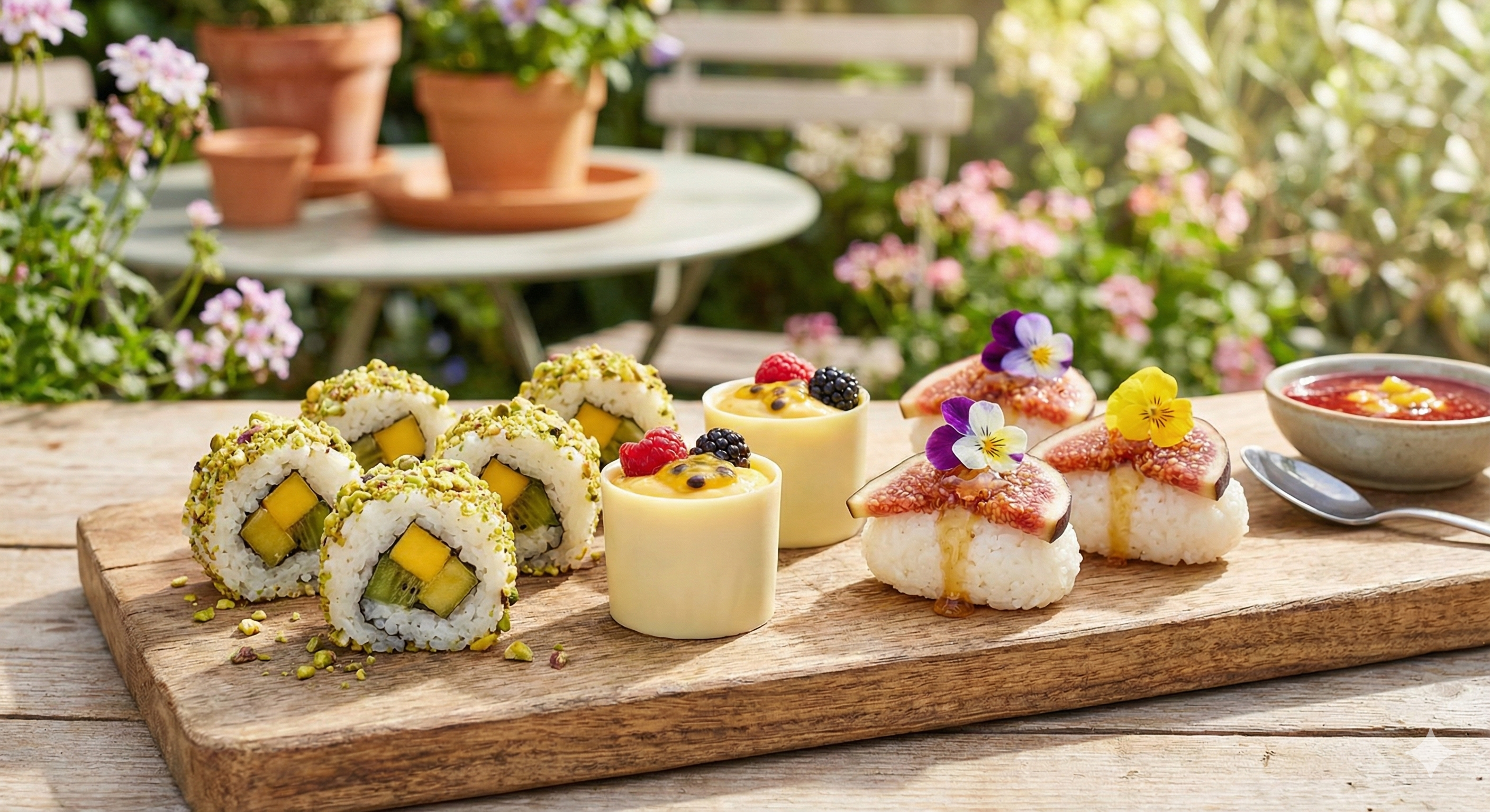 Sushi Dulce con chocolate